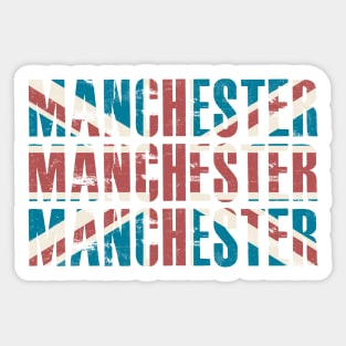 UK Proud - Manchester Vintage Union Jack Sticker